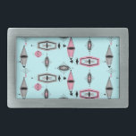 Atomic Pink & Grey Pattern Belt Buckle<br><div class="desc">This retro Atomic Pink and Grey Pattern Belt Buckle is so awesome it will have you saying, “I can’t believe it’s not barkcloth!” The vintage inspired design is a new take on mid century modern styles. It offers all of the fun of finding a vintage product without having to schlep...</div>