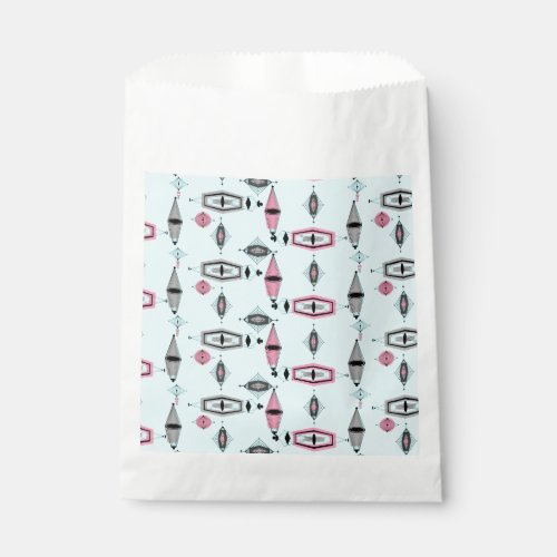 Atomic Pink  Grey Pattern Favor Bags