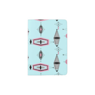 Atomic Pink & Grey Pattern Passport Holder