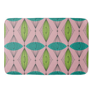 Atomic Pink Ogee & Starbursts Bath Mat