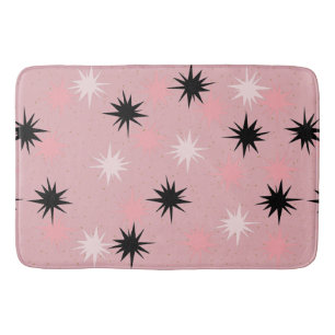 Atomic Pink Starbursts Bath Mat