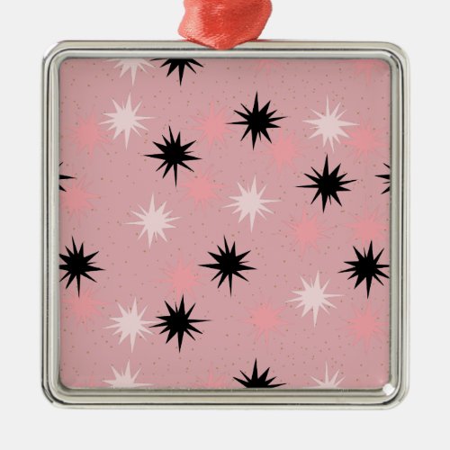 Atomic Pink Starbursts Christmas Ornament