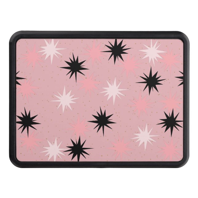 Atomic Pink Starbursts Hitch Cover (Front)