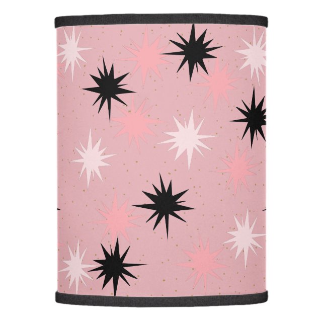 Atomic Pink Starbursts Lampshade (Front)