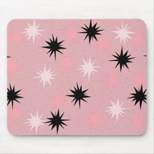 Atomic Pink Starbursts Mousepad