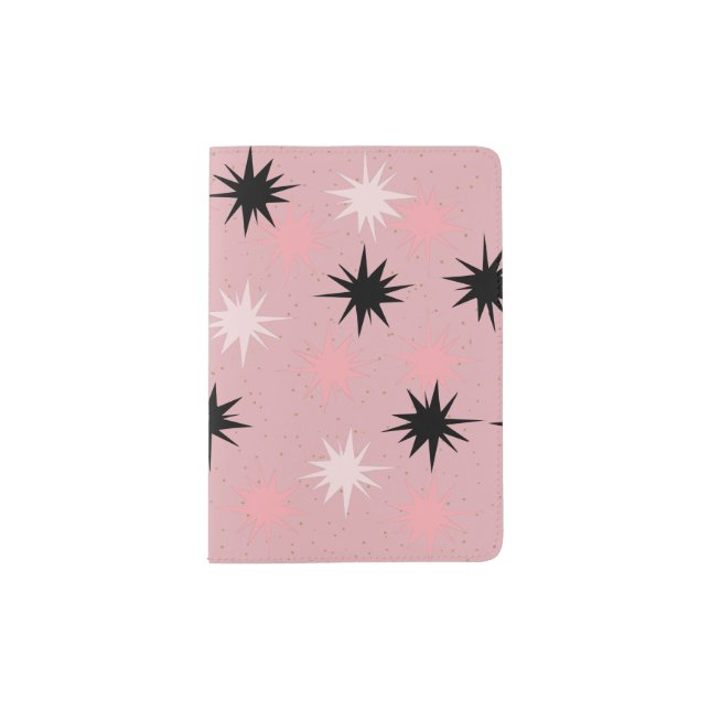 Atomic Pink Starbursts Passport Cover (Front)
