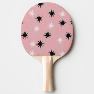 Atomic Pink Starbursts Ping Pong Paddle