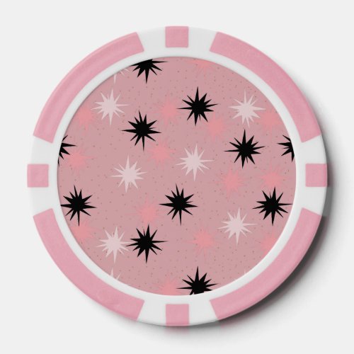 Atomic Pink Starbursts Poker Chips