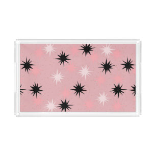Atomic Pink Starbursts Small Vanity Tray
