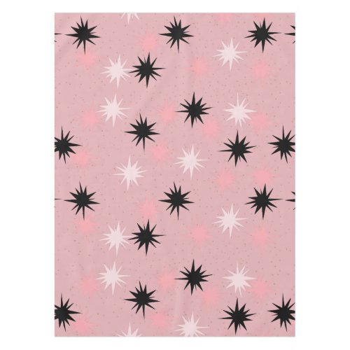 Atomic Pink Starbursts Tablecloth