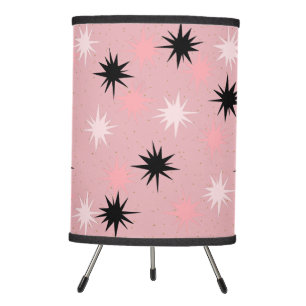 Atomic Pink Starbursts Tripod Lamp