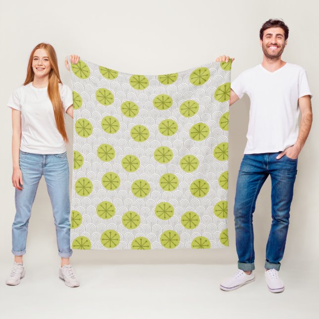 Atomic Pinwheels Fleece Blanket (In Situ)