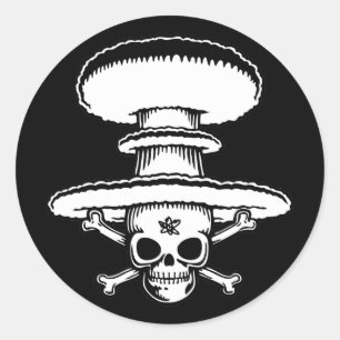 Atomic Pirate Classic Round Sticker
