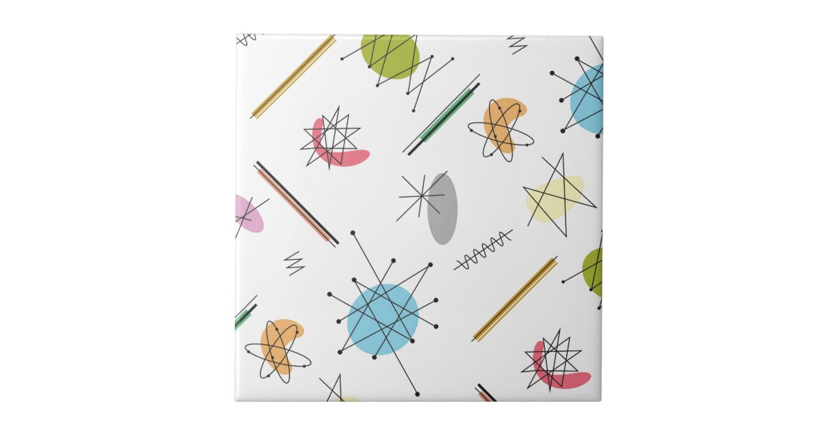 Atomic Pop Ceramic Tile | Zazzle