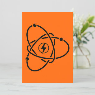 Atomic Power Energy Symbol Science and Tech  Invitation