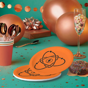Atomic Power Energy Symbol Science and Tech  Paper Plates