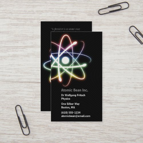 Atom - Scientist Business Card