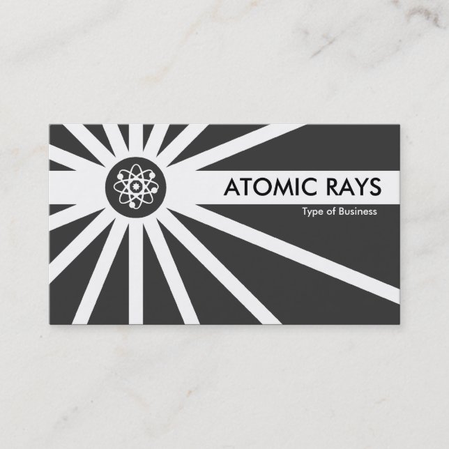 Atomic Rays - Dark Gray Business Card (Front)