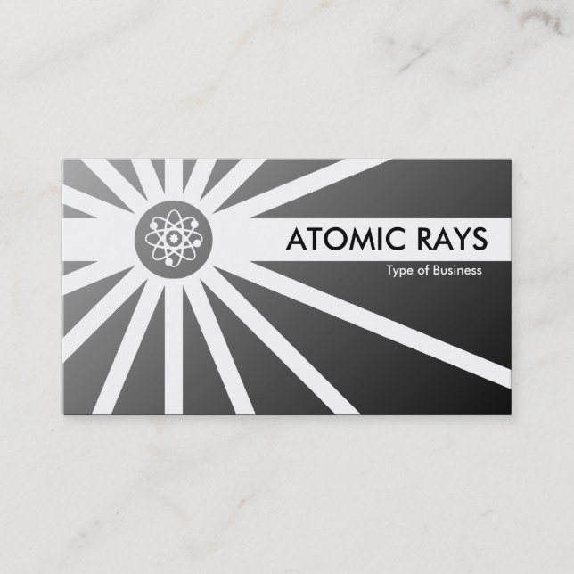 Atomic Rays - Gray Shaded Business Card (Front)