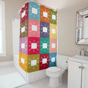 Atomic Rectangles  Shower Curtain