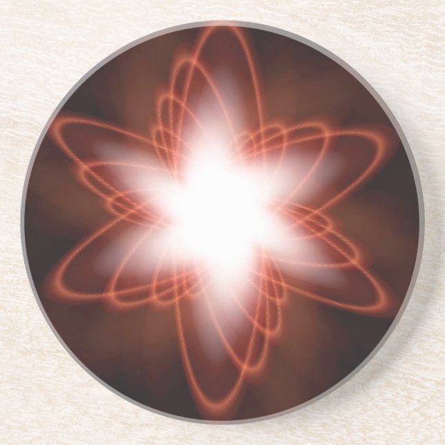 Atomic Red Drink Coaster (Front)