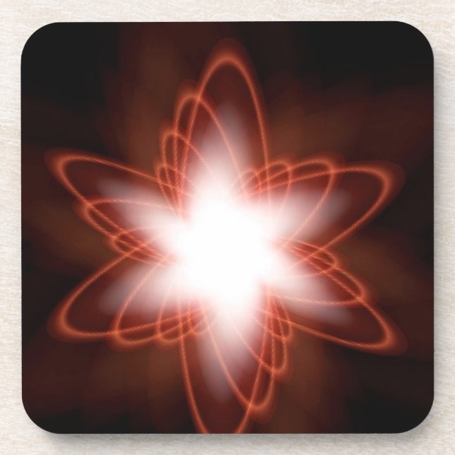 Atomic Red Drink Coaster (Front)