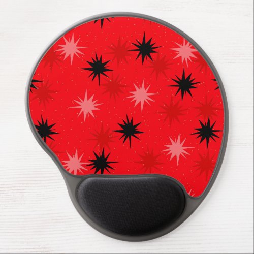 Atomic Red Starbursts Gel Mousepad