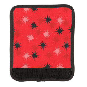 Atomic Red Starbursts Luggage Handle Wrap