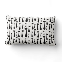 Atomic Retro Black Cat Silhouette Pattern