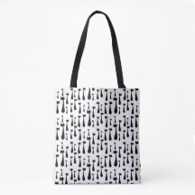 Atomic Retro Black Cat Silhouette Pattern