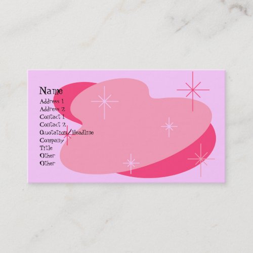 Atomic Retro Pink Business Card