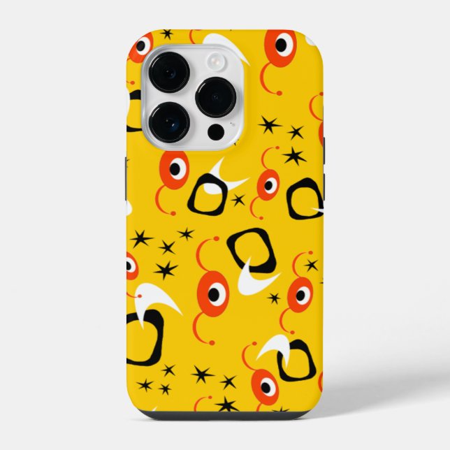 Atomic Retro Spiders Iphone Case (Back)