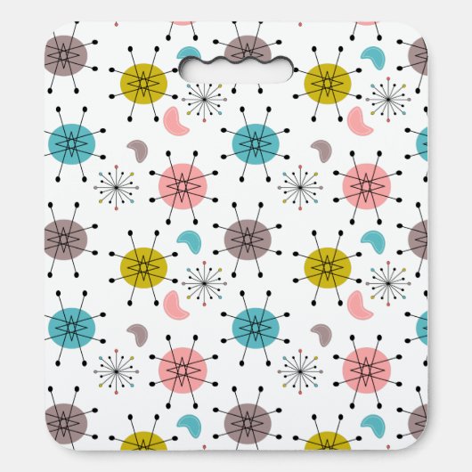 Atomic Retro Starburst Pattern Seat Cushion (Front Vertical)