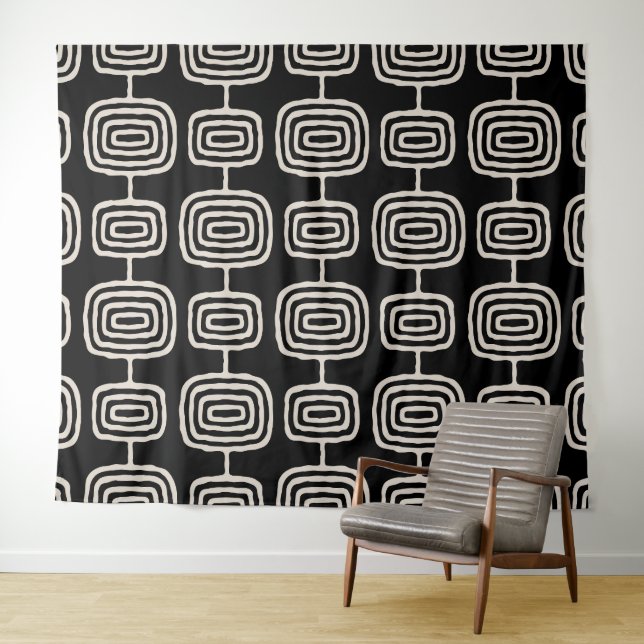 Atomic Rings Abstract Pattern Tapestry (In Situ (Horizontal))