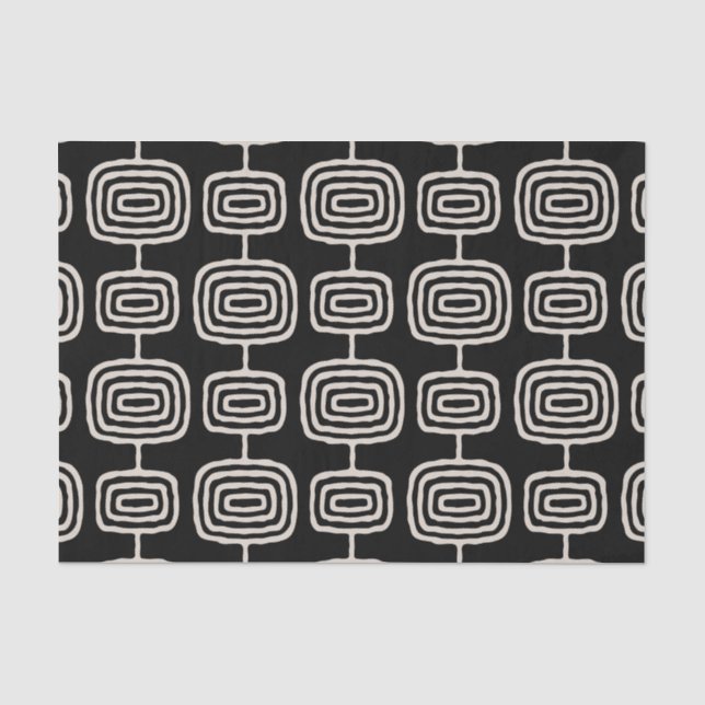 Atomic Rings Abstract Pattern Tissue Paper (Front)