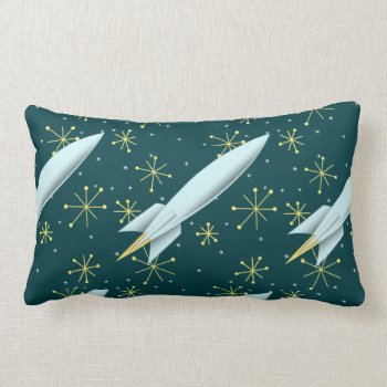 Atomic Rocket Lumbar Pillow by AtomicG_Patterns at Zazzle