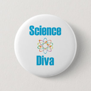 Atomic Science Diva Pinback Button