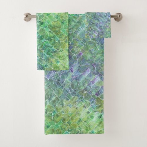 atomic sea glass  bath towel set