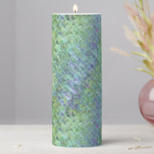 atomic sea glass : pillar candle