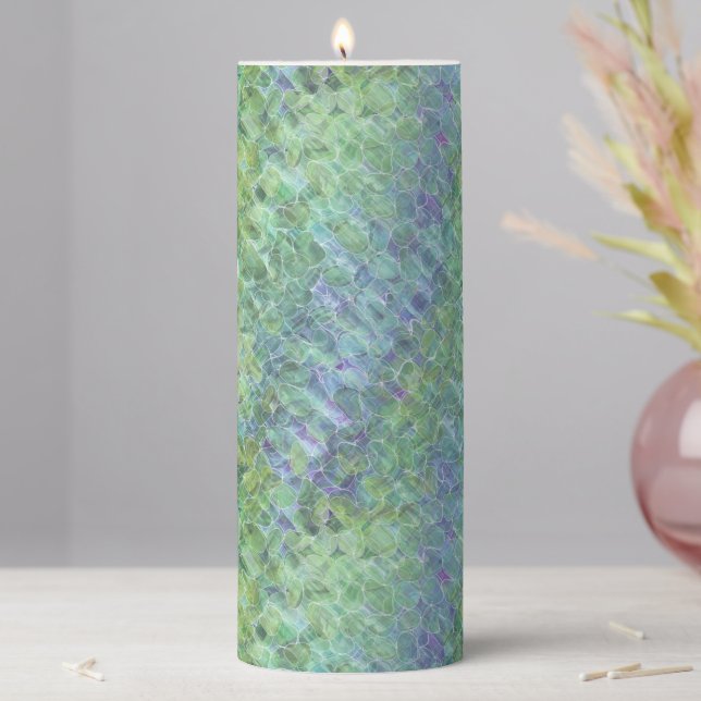 atomic sea glass : pillar candle (In Situ)