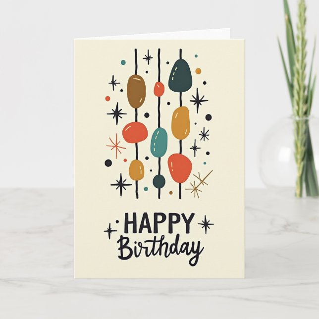 Atomic Shapes Birthday Card (Front)