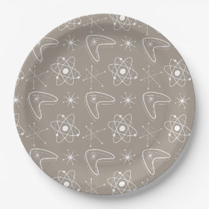 Atomic Shapes MidCentury Modern Christmas MCM Paper Plates