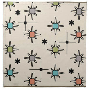 Atomic Sky Starbursts Multicolored Cloth Napkin