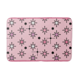 Atomic Sky Starbursts Pink Bath Mat