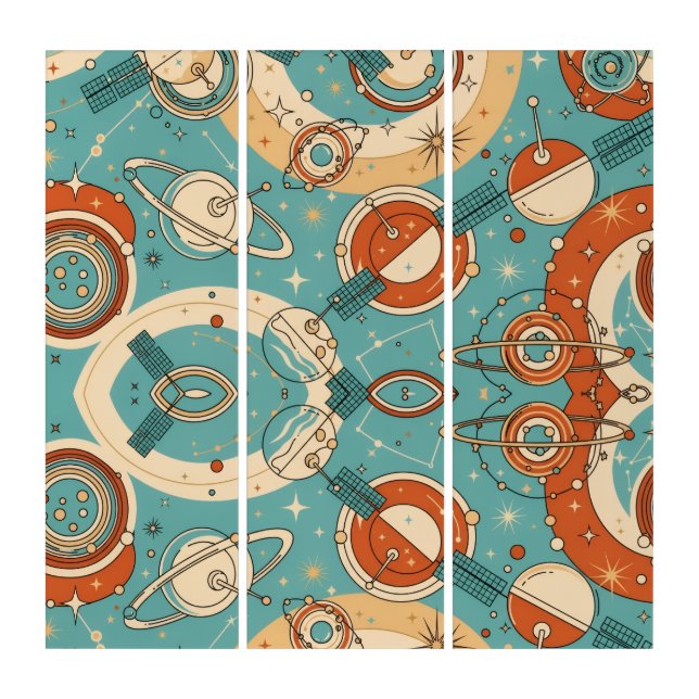 Atomic Sputnik Symphony - Retro Space Age Triptych (Front)