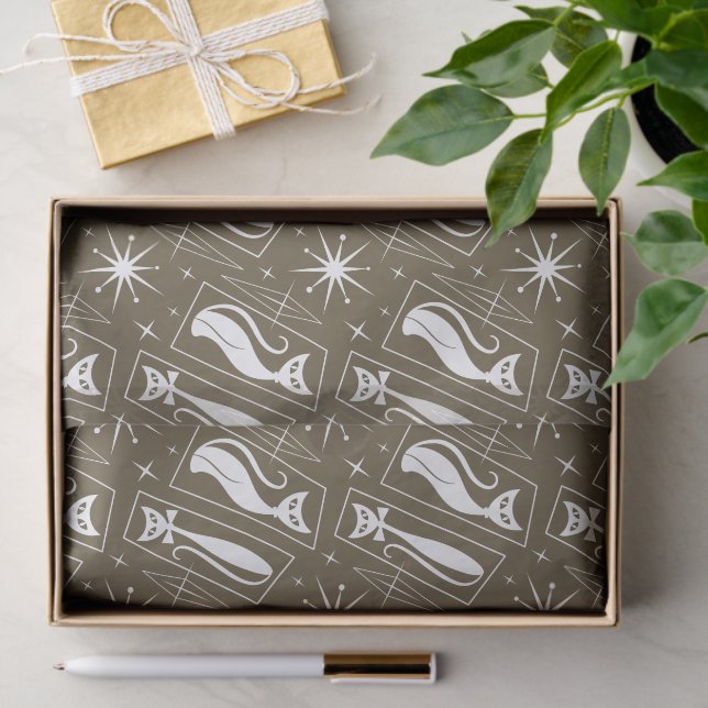 Atomic Star Cat MidCentury Modern Christmas MCM  T Tissue Paper (Gift)