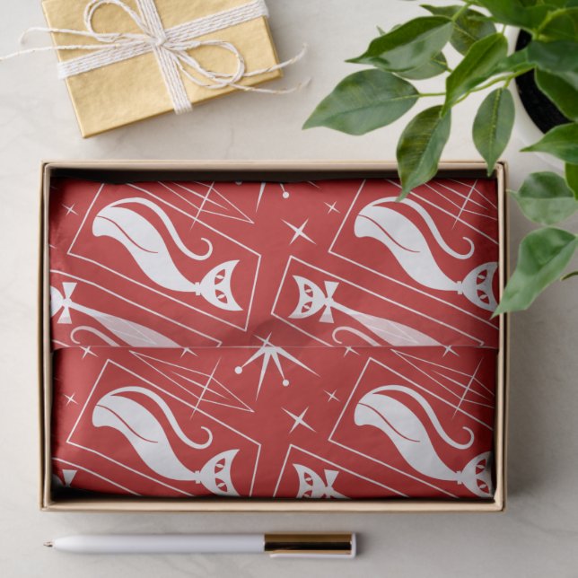 Atomic Star Cat MidCentury Modern Christmas MCM  T Tissue Paper (Gift)