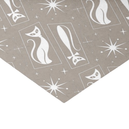 Atomic Star Cat MidCentury Modern Christmas MCM Tissue Paper