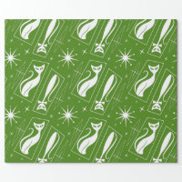 Wrapping Paper: Hunter Green Cafe Stripe gift Wrap, Birthday