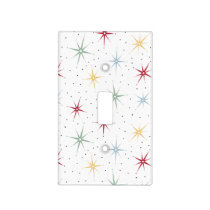 Atomic Starburst and Dots Mid Century Light Switch Cover